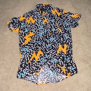 Thrifted Vintage 70-80s style collared tee